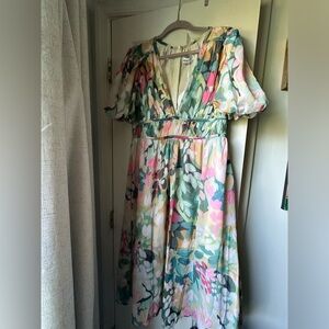 Passion Fusion Emilia Midi Floral Dress Size 14